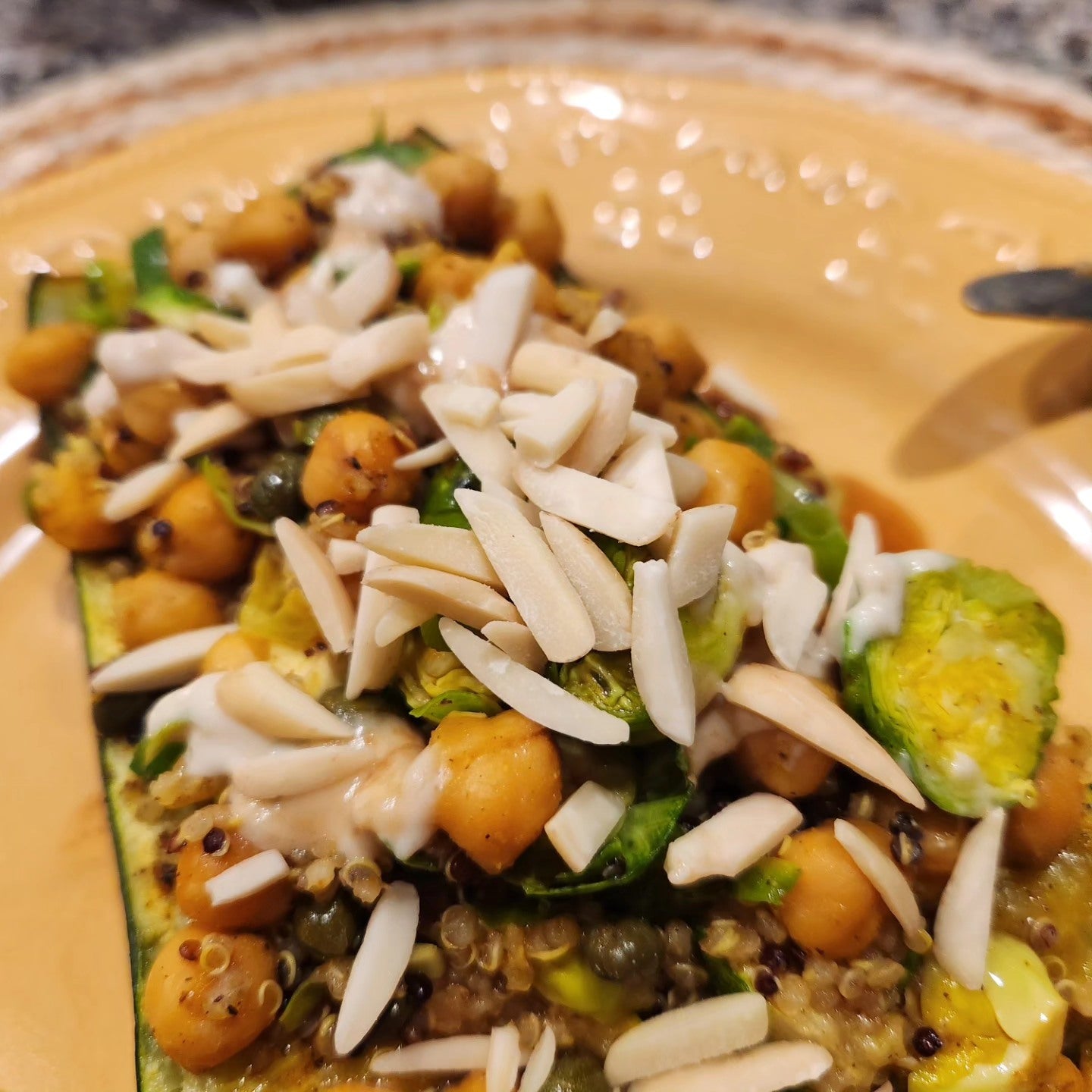 CHICKPEA STUFFED ZUCCHINI BOATS- DIGITAL RECIPE CARD